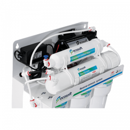Фильтр обратного осмоса Ecosoft Standard 6-50P с помпой на станине