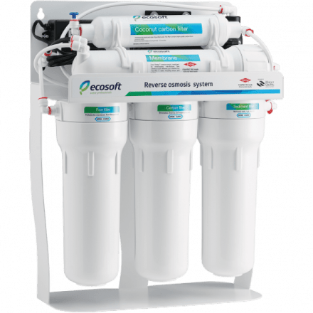 Фильтр обратного осмоса Ecosoft Standard 6-50P с помпой на станине