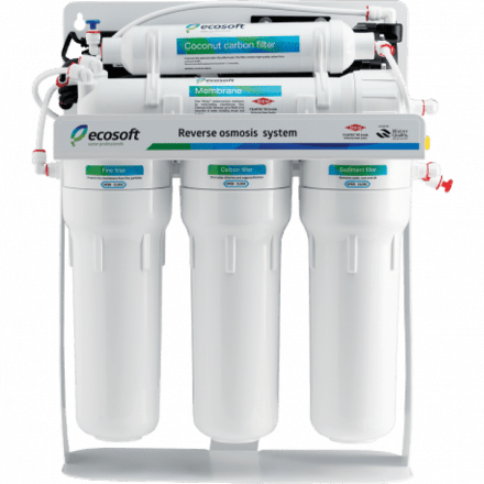 Фильтр обратного осмоса Ecosoft Standard 6-50P с помпой на станине