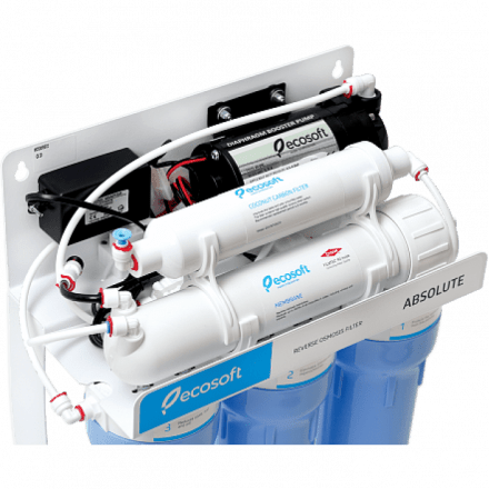 Фильтр обратного осмоса Ecosoft Absolute 5-50P с помпой на станине